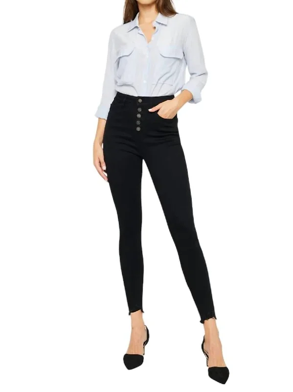 Timeless Women's Clothing Greyson High Rise Super Skinny Jean In Black