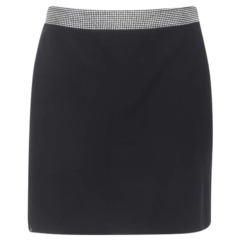 Affordable Luxury Women's Garments Gianni Versace silver stud embellished waist wool skirt